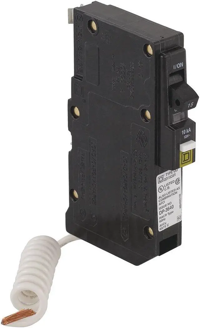 Alt view image 2 of 3 - SQUARE D QOB120CAFI Miniature Circuit Breaker, HOMELINE Series, 20A, 1 Pole,