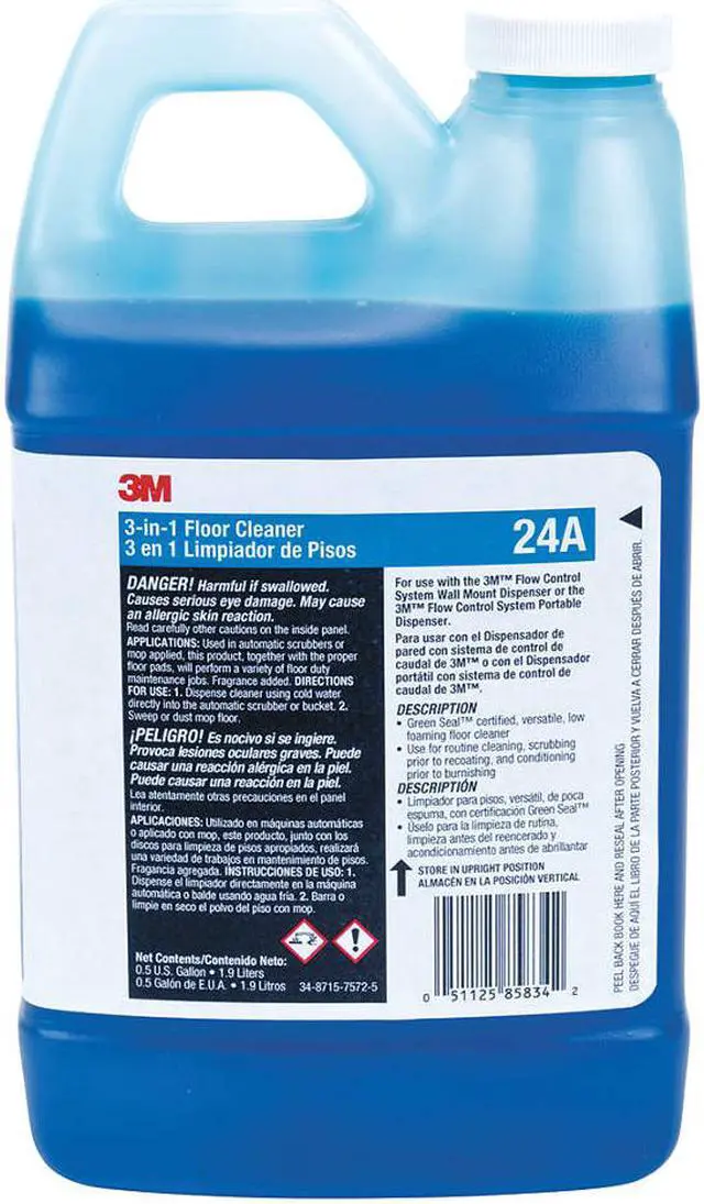Alt view image 2 of 10 - 3m Floor Cleaner For Use With 3M™ Flow Control System Chemical Dispenser, 1 EA