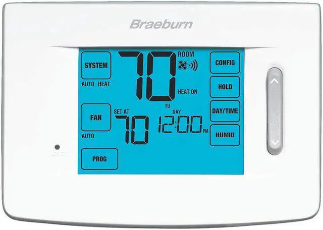 Alt view image 5 of 5 - Braeburn Low Voltage WiFi Thermostat, Stages Cool 2, Stages Heat 3 White  7320