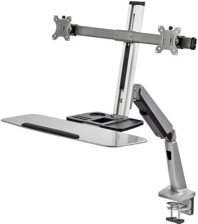 Alt view image 14 of 17 - Siig Mounting Arm For Monitor Keyboard - Silver