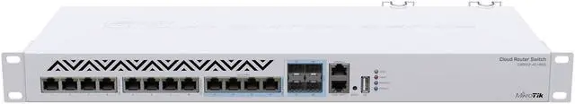 Main image of MikroTik - CRS312-4C+8XG-RM - Cloud Router Switch 312-4C+8XG-RM with 8x 1G/2.5G/5G/10G LAN, 4x Combo ports (Gigabit LAN
