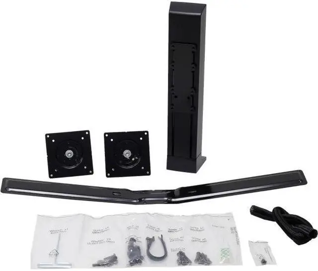 Alt view image 7 of 13 - Ergotron 97-934-085 WorkFit Dual Monitor Kit, universal