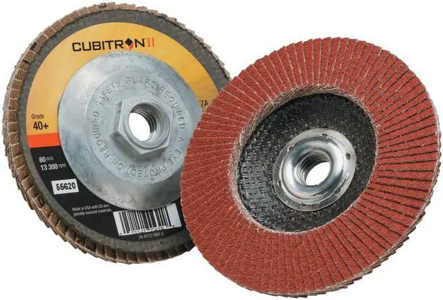 Alt view image 2 of 5 - 3M CUBITRON II 967A Flap Disc,T29,4-1/2in. x 5/8-11,40