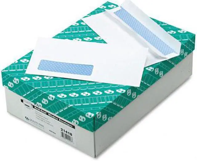 Alt view image 2 of 13 - Quality Park Redi Seal Envelope Security #10 4 1/8 x 9 1/2 Window White 500/Box 21418