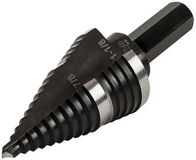 Alt view image 3 of 9 - Klein Tools KTSB11 High Speed Step Drill Bit #11 Double-Fluted 7/8 to 1-1/8-Inch