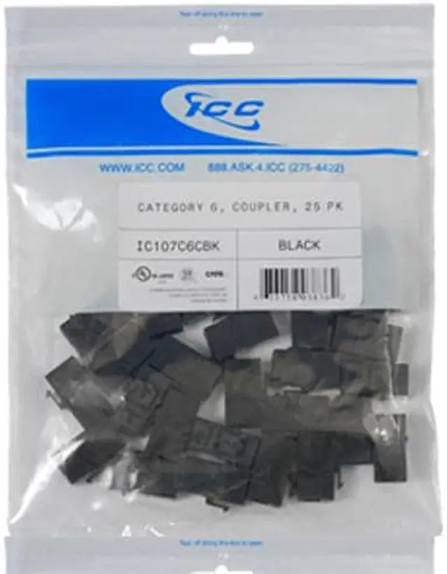 Alt view image 3 of 5 - MODULE, COUPLER, CAT 6 25 PK, BLACK