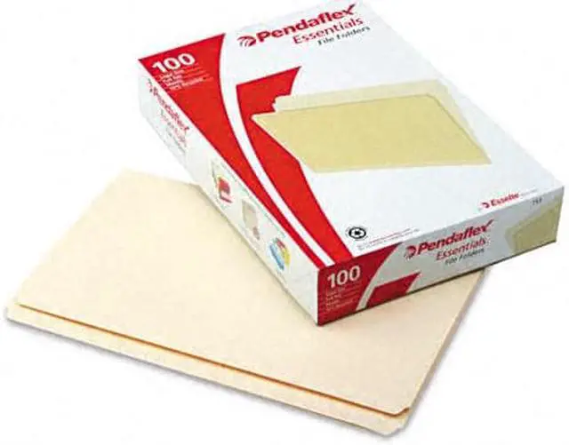 Main image of Pendaflex Essentials File Folders Straight Cut Top Tab Legal Manila 100/Box 753