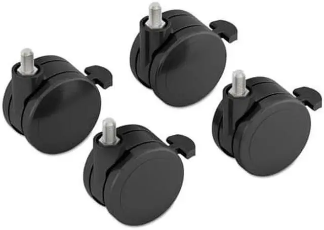 Alt view image 2 of 8 - Height-Adjustable Base Caster Add-On Kit, Black, 4/pack