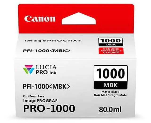 Alt view image 2 of 7 - Canon PFI-1000 MBK Matte Black LUCIA PRO ink for imagePROGRAF PRO-1000 #0545C002
