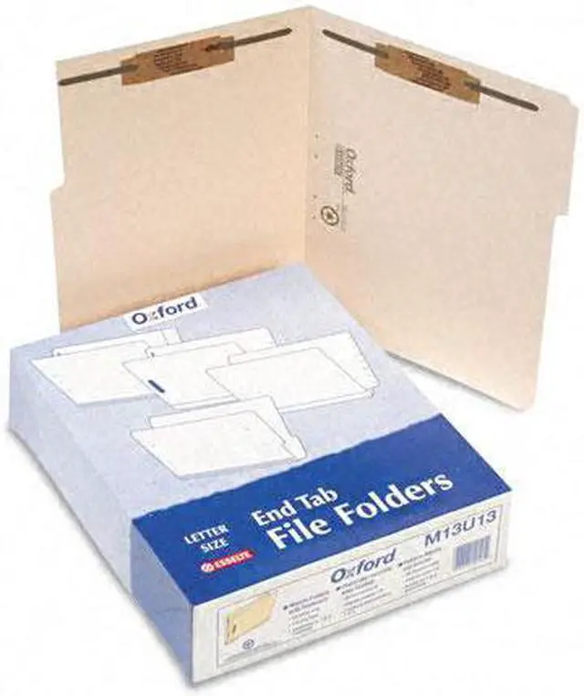 Main image of Pendaflex Folders with Two Bonded Fasteners 1/3 Cut Top Tab Letter Manila 50/Box