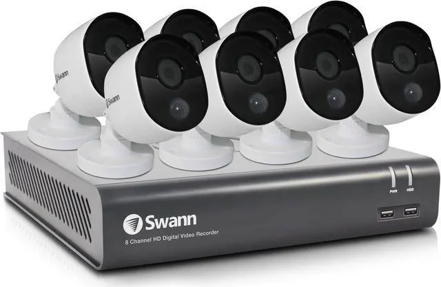 Main image of Swann - SWDVK-845808V-US - Swann SWDVK-845808V-US 8-Channel 1080p 1TB DVR with 8 Cameras & Google Assistant