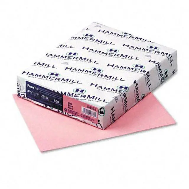 Main image of Fore MP Recycled Colored Paper, 20lb, 8-1/2 x 11, Pink, 500/Ream