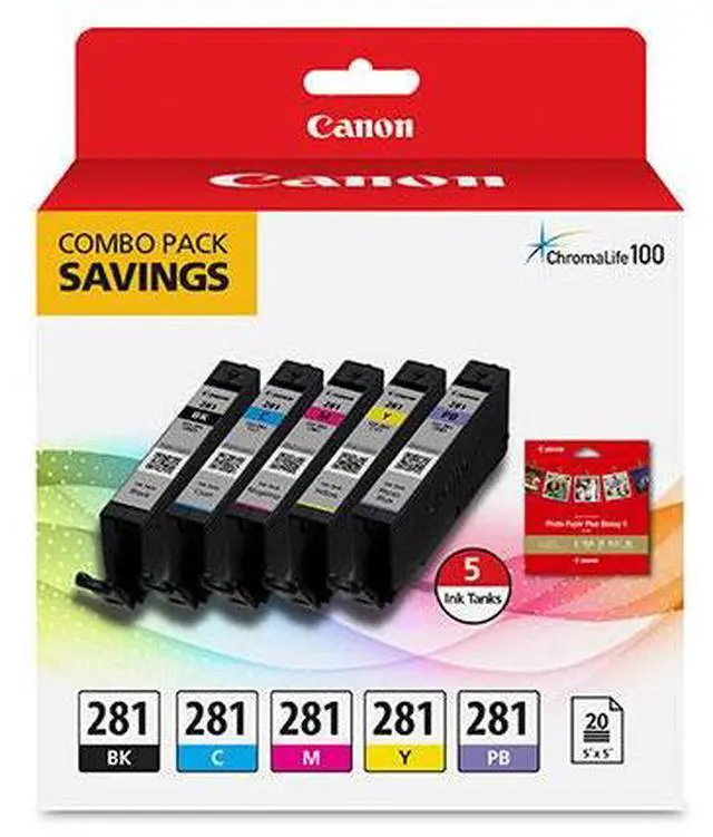 Main image of Canon CLI-281 Ink Cartridge/Paper Kit Combo Pack Ink Cartridge/Paper Kit