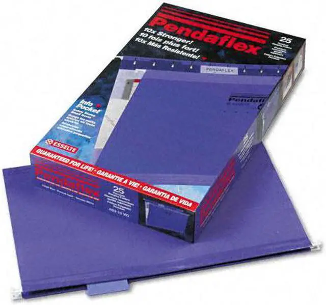 Main image of Pendaflex Reinforced Hanging Folders 1/5 Tab Legal Violet 25/Box 415315VIO