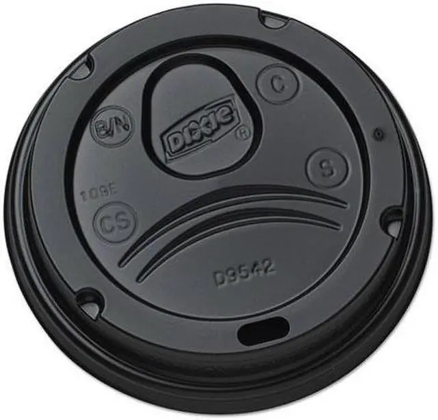 Main image of Lid for 12 to 20 oz. Hot Cup, Dome, Sip Through, Black, Pk1000 DIXIE D9542B