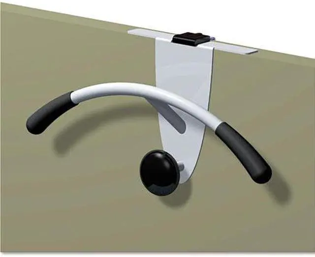 Main image of Over-The Panel Garment Partition Valet, Silver/Black, 15 1/2 X 6 X 7 1