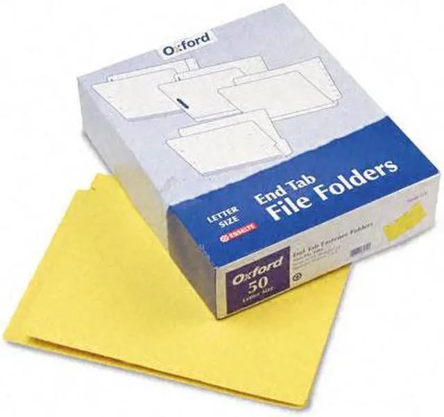Main image of Pendaflex Reinforced End Tab Expansion Folders Two Fasteners Letter Yellow 50