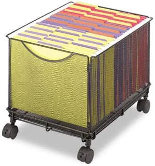 Alt view image 2 of 5 - Onyx Mesh Mobile File Cube, 13-1/2w X 16-3/4d X 13h, Black