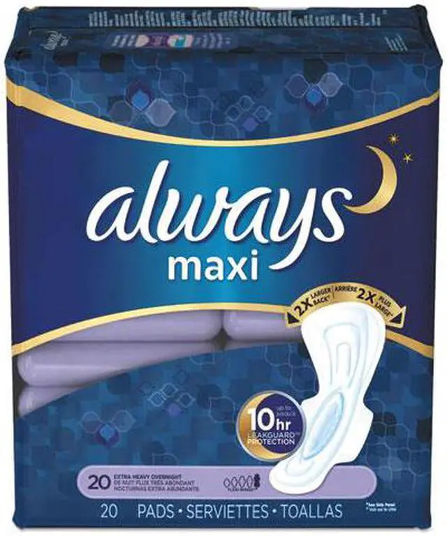 Main image of Procter & Gamble PGC17902 Always Maxi Pads Overnight Extra Heavy Flow - 20 Count