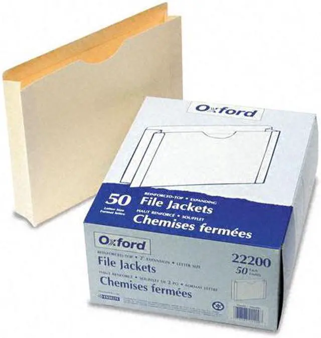 Alt view image 2 of 8 - Pendaflex Reinforced Top File Jacket 2 Inch Expansion Letter Manila 50/Box 22200