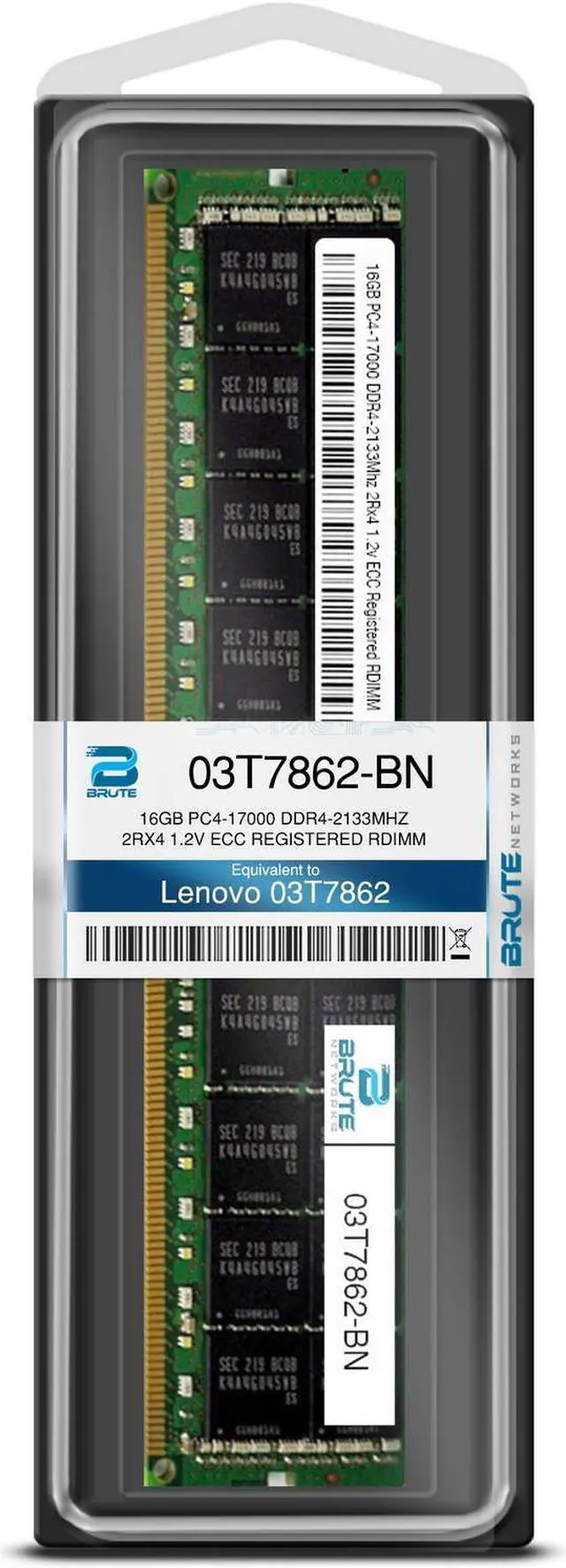 Alt view image 2 of 3 - 03T7862 - Lenovo Compatible 16GB PC4-17000 DDR4-2133Mhz 2Rx4 1.2v ECC Registered RDIMM