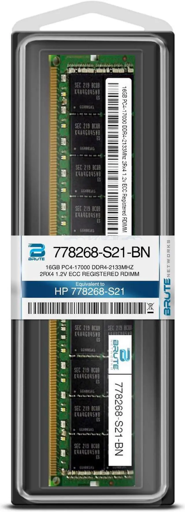 Alt view image 2 of 3 - 778268-S21 - HP Compatible 16GB PC4-17000 DDR4-2133Mhz 2Rx4 1.2v ECC Registered RDIMM