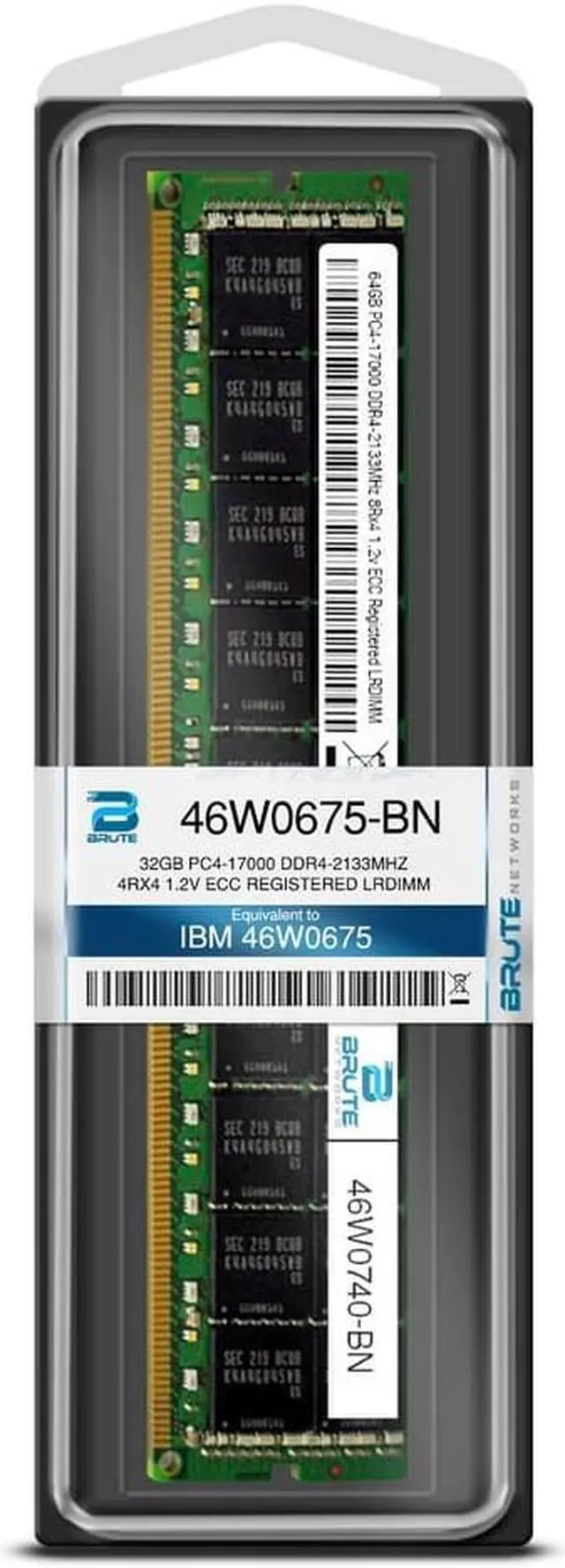 Alt view image 3 of 4 - 46W0675 - IBM Compatible 32GB PC4-17000 DDR4-2133Mhz 4Rx4 1.2v ECC LRDIMM