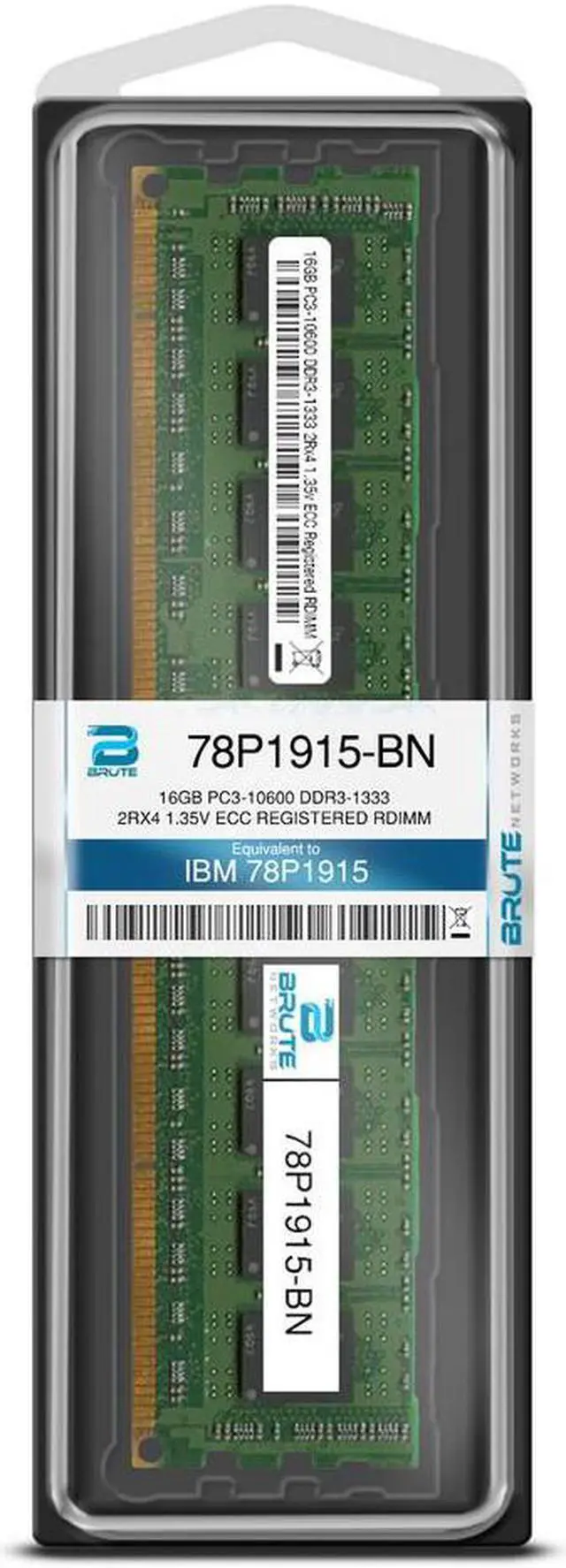 Alt view image 2 of 6 - 78P1915 - IBM Compatible 16GB PC3-10600 DDR3-1333Mhz 2Rx4 1.35v Registered RDIMM