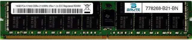Main image of 778268-B21 - HP Compatible 16GB PC4-17000 DDR4-2133Mhz 2Rx4 1.2v Registered RDIMM