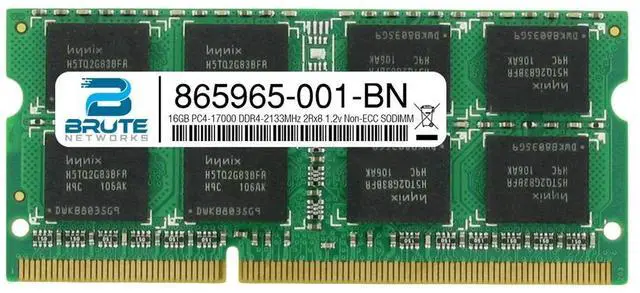 Main image of 865965-001 - HP Compatible 16GB PC4-17000 DDR4-2133MHz 2Rx8 1.2v Non-ECC SODIMM