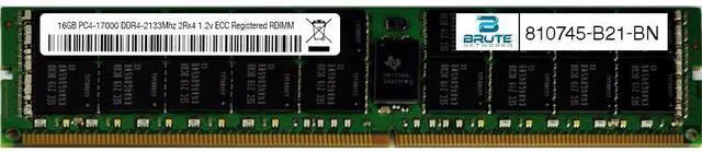 Main image of 810745-B21 - HP Compatible 16GB PC4-17000 DDR4-2133Mhz 2Rx4 1.2v Registered RDIMM