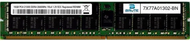 Alt view image 4 of 4 - 7X77A01302 - Lenovo Compatible 16GB PC4-21300 DDR4-2666Mhz 1Rx4 1.2v Registered RDIMM