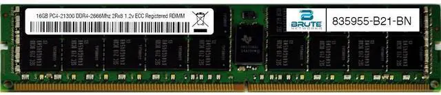 Alt view image 4 of 4 - 835955-B21 - HP Compatible 16GB PC4-21300 DDR4-2666Mhz 2Rx8 1.2v Registered RDIMM