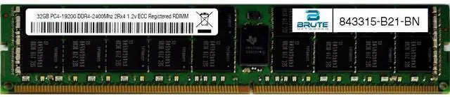 Main image of 843315-B21 - HP Compatible 32GB PC4-19200 DDR4-2400Mhz 2Rx4 1.2v Registered RDIMM