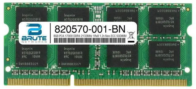 Alt view image 5 of 5 - 820570-001 - HP Compatible 8GB PC4-17000 DDR4-2133MHz 1Rx8 1.2v Non-ECC SODIMM