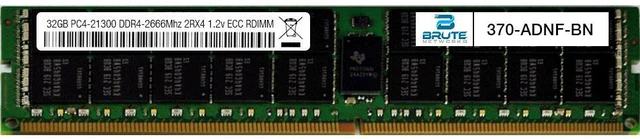 Main image of 370-ADNF - Dell Compatible 32GB PC4-21300 DDR4-2666Mhz 2RX4 1.2v ECC Registered RDIMM