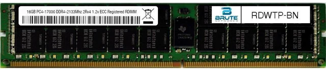 Main image of RDWTP - Dell Compatible 16GB PC4-17000 DDR4-2133Mhz 2Rx4 1.2v Registered RDIMM