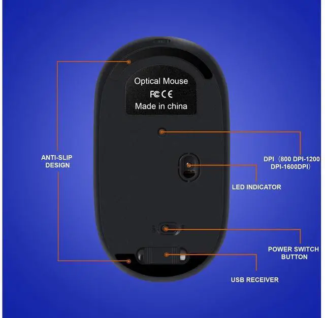 Alt view image 4 of 11 - Wireless Mouse with USB Receiver, 2.4G Rechargeable Portable Ultra-Thin Noiseless Mouse for Notebook, PC, Laptop, Computer, MacBook Black