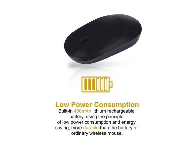Alt view image 5 of 5 - Wireless Mouse with USB Receiver, Rechargeable Portable Ultra-Thin Noiseless Mouse for Notebook, PC, Laptop, Computer, MacBook - Gradient