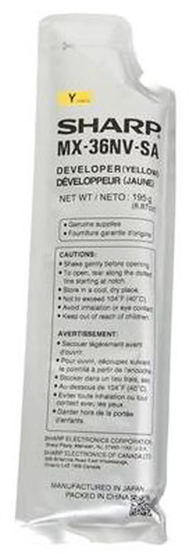 Alt view image 6 of 6 - Tri-Color Developer Material Kit for Sharp MX-36NV-SA MX-2310U, MX-2610N, MX-2615N, MX-2616N, MX-2640N, MX-3110N, MX-3111U, MX-3115N, MX-3116N, MX-3140N, MX-3610N, MX-3640N, Genuine Sharp Brand