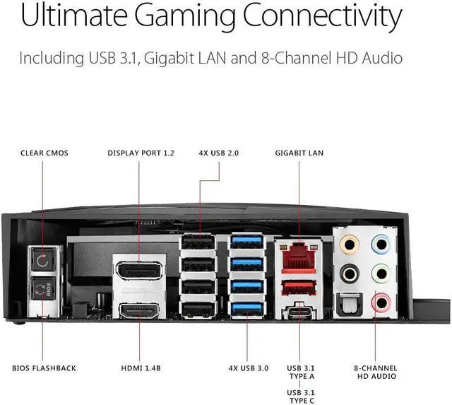 Alt view image 4 of 18 - ASUS ROG Maximus IX Hero LGA1151 DDR4 DP HDMI M.2 USB 3.1 ATX Motherboard