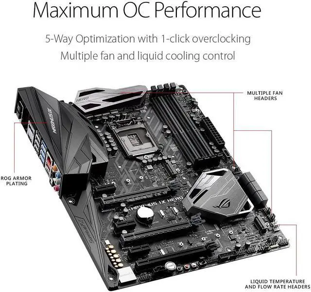 Alt view image 3 of 18 - ASUS ROG Maximus IX Hero LGA1151 DDR4 DP HDMI M.2 USB 3.1 ATX Motherboard