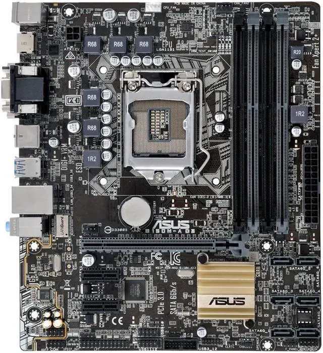 Main image of ASUS B150M-A D3 LGA 1151 Intel B150 HDMI SATA 6Gb/s USB 3.0 Micro ATX Intel Motherboard