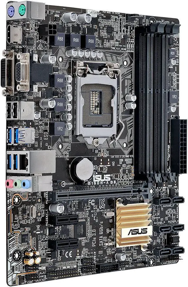 Alt view image 3 of 4 - ASUS B150M-A D3 LGA 1151 Intel B150 HDMI SATA 6Gb/s USB 3.0 Micro ATX Intel Motherboard