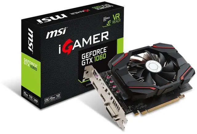 Alt view image 5 of 5 - MSI GAMING GeForce GTX 1060 IGAMER 6G GDDR5 192-bit DirectX 12 VR Ready Graphics Card OC (GeForce GTX 1060 iGAMER 6G OC)