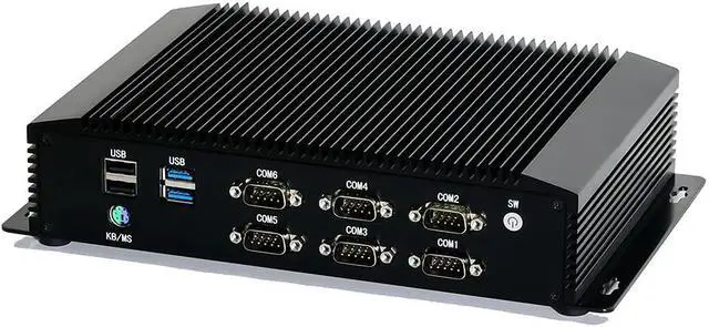 Alt view image 6 of 6 - Partaker Fanless Industrial PC,Mini Desktop Computer with Intel Core i3 6157U Dual Core CPU, 8GB Ram 128GB SSD,6xCOM, 4xUSB 3.0, 4xUSB 2.0, 2xLAN, GPIO, HD Port, VGA, Wi-Fi, PS/2,Windows 10 Pro