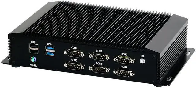 Alt view image 5 of 6 - Partaker Fanless Industrial PC,Mini Desktop Computer with Intel Core i3 6157U Dual Core CPU, 8GB Ram 128GB SSD,6xCOM, 4xUSB 3.0, 4xUSB 2.0, 2xLAN, GPIO, HD Port, VGA, Wi-Fi, PS/2,Windows 10 Pro