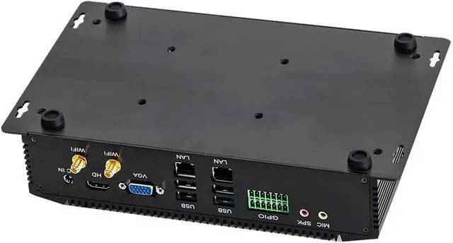 Alt view image 4 of 6 - Partaker Fanless Industrial PC,Mini Desktop Computer with Intel Core i3 6157U Dual Core CPU, 8GB Ram 128GB SSD,6xCOM, 4xUSB 3.0, 4xUSB 2.0, 2xLAN, GPIO, HD Port, VGA, Wi-Fi, PS/2,Windows 10 Pro