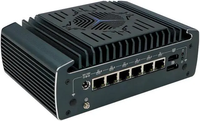 Alt view image 3 of 7 - Partaker Mini PC, Micro Firewall Appliance, Mini Firewall Router, Intel Core I7 1255U, 6 x Intel 2.5GbE LAN, AES-NI, Silent Fan, HDMI 2.1, DP 1.4A, 3 x M.2 Slots, H2, OPNsense, 8GB RAM 256GB SSD - OEM