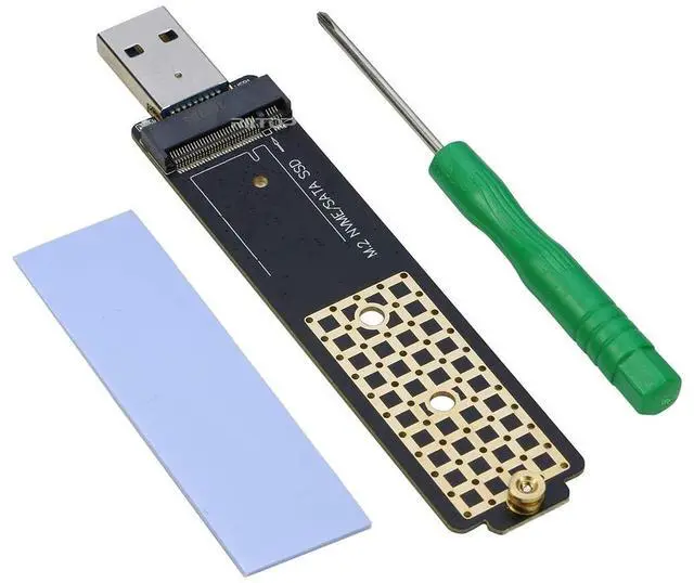 Alt view image 6 of 6 - M.2 to USB Adapter, RIITOP M.2 NVME SATA SSD to USB3.1 Gen2 10Gbps, USB to NVME PCIe SSD Reader M Key & B+M Key Max 4TB Support UASP for 2280 2260 2242 2230 SSD Enclosure